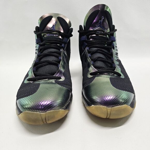 Air Jordan Iridescent Sneakers | Black Green Purple | Men’s Size 10.5 - Picture 3 of 9